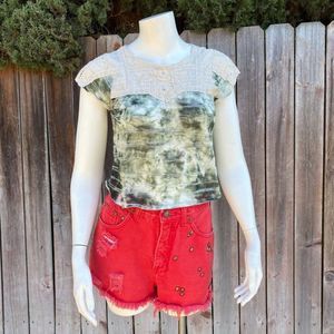 Free People Crop Top Boho Hippie